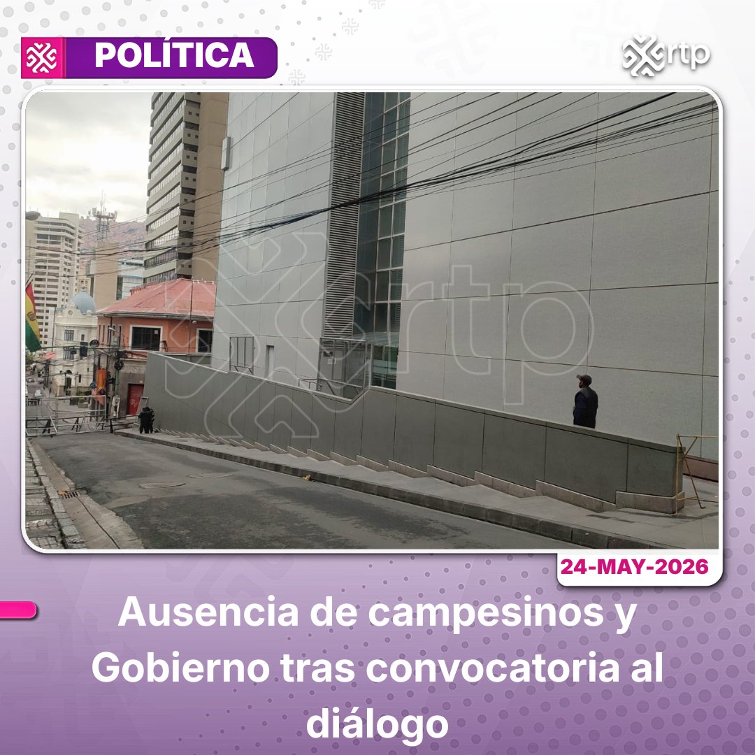 ELEchoqueM's tweet photo. 🔴#Ahora|Ausencia de campesinos y Gobierno #Bolivia tras la convocatoria al diálogo.
Ni las autoridades gubernamentales ni los dirigentes de la #CSUTCB acudieron a la Casa Grande para un posible inicio de conversaciones. https://t.co/QZ2K8HhbMP