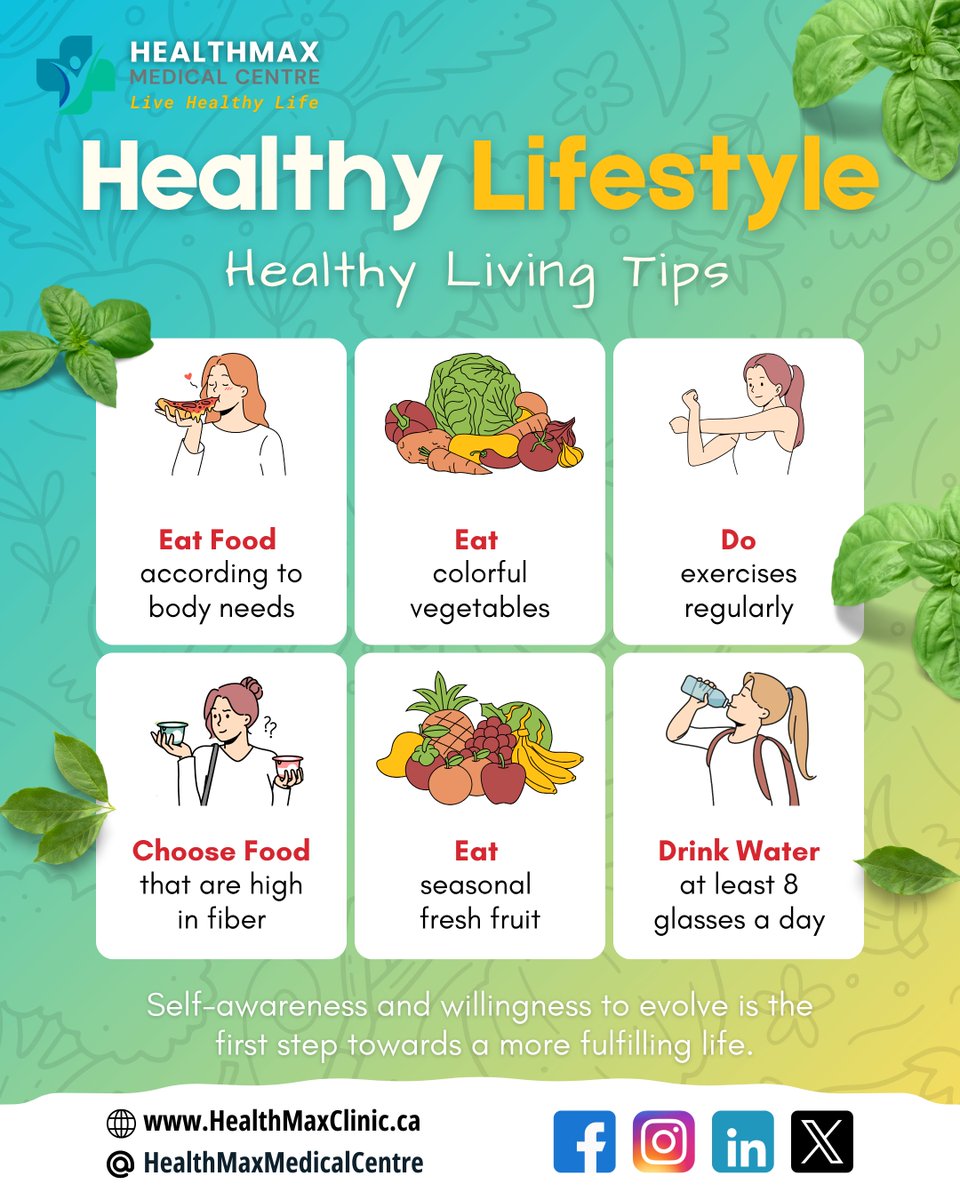 HealthMaxMedCtr's tweet photo. HEALTHY LIFESTYLE TIPS
by
HealthMax Medical Centre
☎️ +19059380002
📧 Info@HealthMaxClinic.ca
🌐 https://t.co/klgjWpdwdx
#HealthyLifestyle #FiberRichFoods #SeasonalFruits #HydrationMatters  #HealthyLivingTips #HealthMaxMedicalCentre #HealthMax #ImranYaqoob #LiveHealthyLife https://t.co/Piis4OTUYv