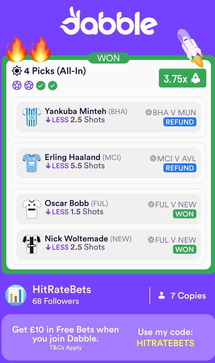 Hit Rate Bets tweet media