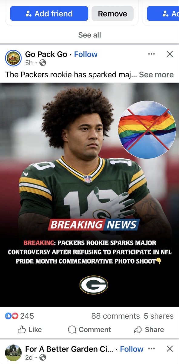 FRossJohnson's tweet photo. Man WHAT is happening on Packers Facebook😭😭😭 https://t.co/5h9hKq4tLI