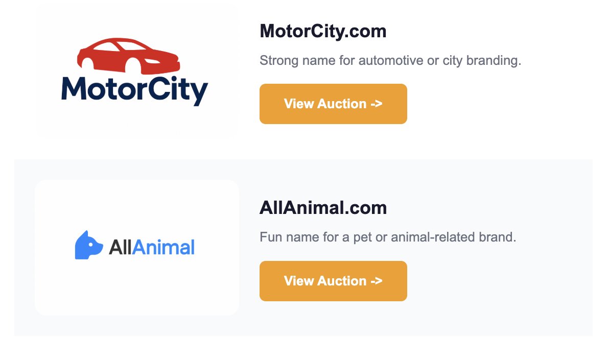 goexpired's tweet photo. Sunday's expired auctions are here! Check out the newsletter below.

P.S. MotorCity․com has an Atom appraisal of $199,000!

Happy hunting! 🎯

https://t.co/9ttknJ77zV https://t.co/32JbNOErrN