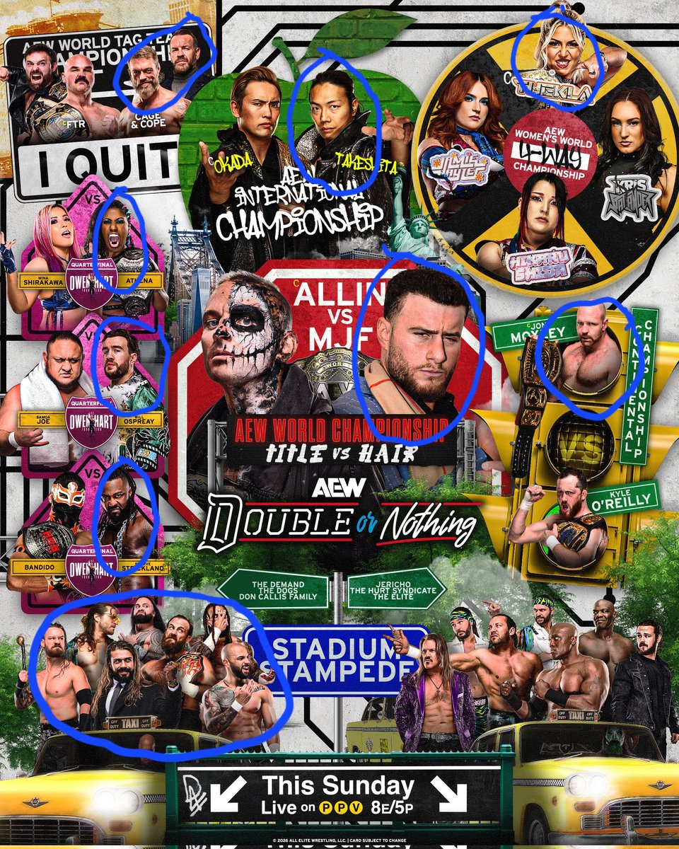 MikeJC821's tweet photo. Here are my picks for all the matches tonight for #AEWDoN absolutely gutted that i couldnt go to the show but that isnt gonna stop me from enjoying it! Hope everyone else enjoys it too! #WrestlingCommunity https://t.co/wGxkKu3ikf