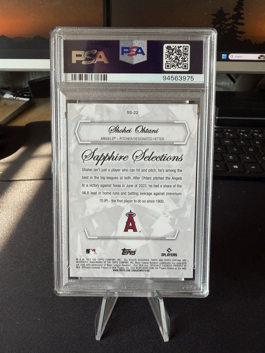 scottloft's tweet photo. Shohei Ohtani

2023 Topps Chrome - Sapphire Selections Orange

PSA 10 https://t.co/fQNUjwT9iu