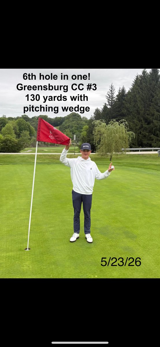RyanRecker's tweet photo. An incredible streak for Greensburg Salem HS golfer, Luke Sikora, who collected his 6th career hole-in-one yesterday at Greensburg CC.

 Amazingly, all six have come in the last 12 months.

Two were at Laurel Valley GC in "The Junior" Tournament. One last year and one last week. https://t.co/d3DiPmtA7y