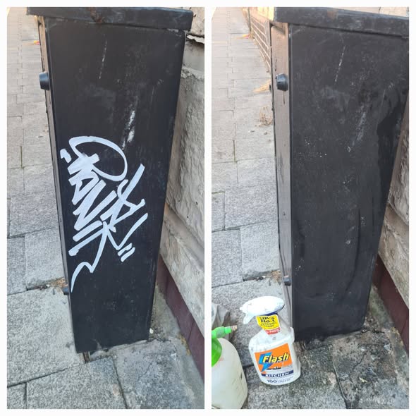 mike56200's tweet photo. @FionaMoinuddin Look up the Broken Window Theory, kiddy scribble like this adds nowt to an area, any explanation that it does is so facile it's easily refuted. Its easy to clean/paint depending on the surface, I do it all the time. Like here in Walsall town centre which is free from tagging https://t.co/oDB0w18CK0
