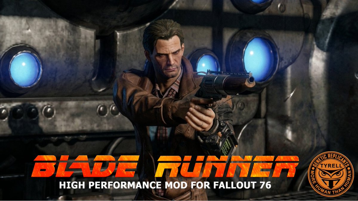 SkyfallF1's tweet photo. Transform your #Fallout76 game into a dystopian sci-fi masterpiece with a stunning #BladeRunner mod by #SkyfallF1 Creations. Iconic, rainy neon streets and cinematic universe of the films directly into your screen!🌧️✨Time to hunt some replicants. Who's trying this out? 🔫🔍 DM👍 https://t.co/6RTJHe45nO