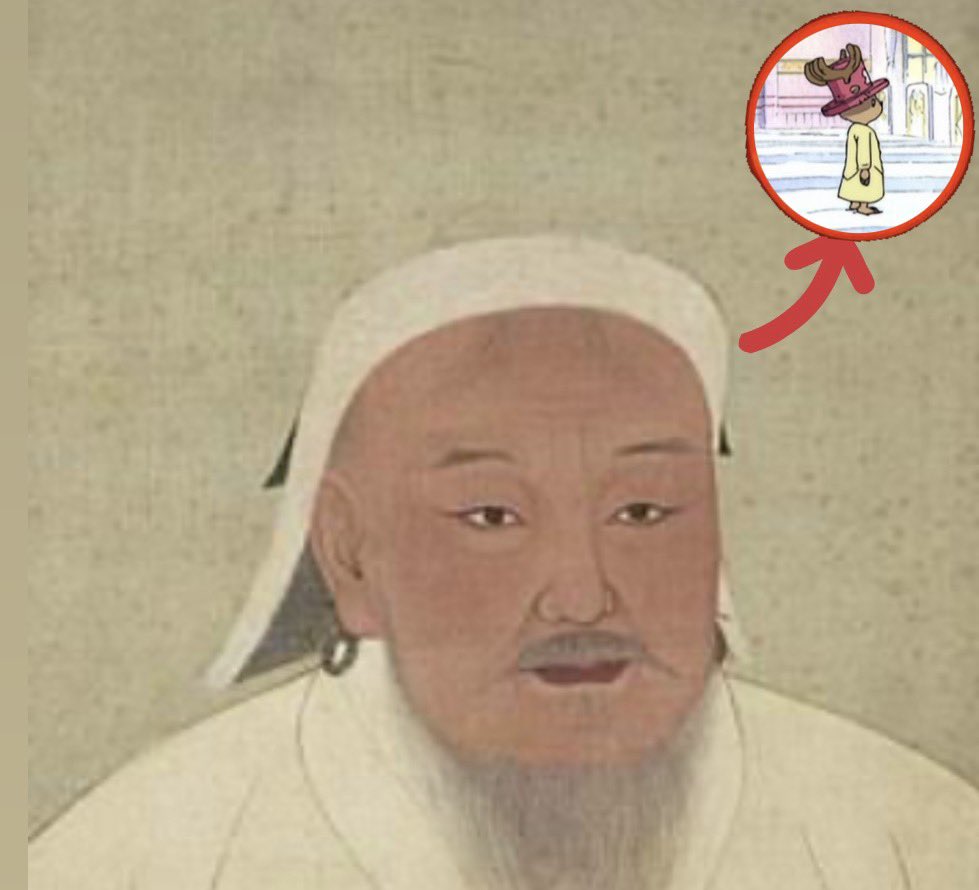 amruudd's tweet photo. did you guys know that before gengis khan went to battle he would scream “boku wa doctor tony tony chopper” https://t.co/gZTbfKVquO