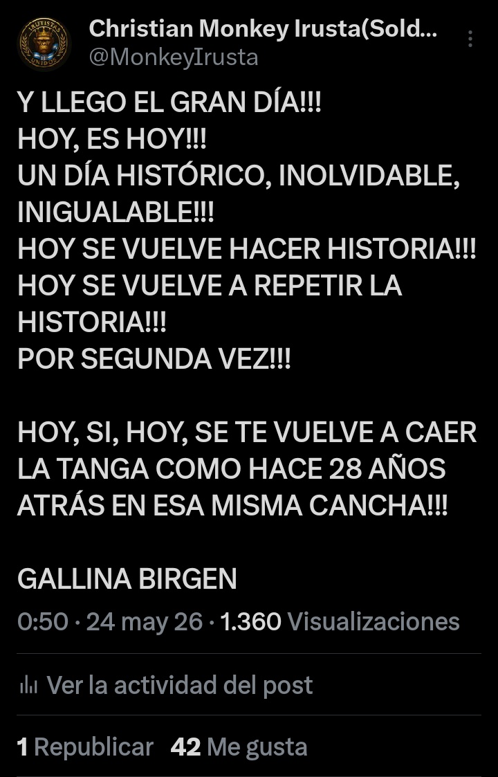 MonkeyIrusta's tweet photo. YA LOS FELICITE CULO ROTO!!!

AHORA ESCUPI LA LECHE DE FAL$$I PARA HABLAR QUE NO SE TE ENTIENDE NADA!!! FOCA PETERA!!!🇲🇽🦭✊🏻💦 https://t.co/1BzhF5Ul2g