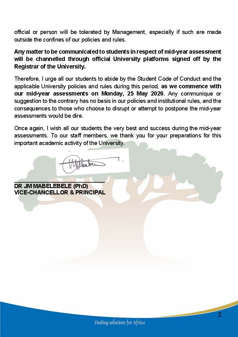 University of Limpopo tweet media