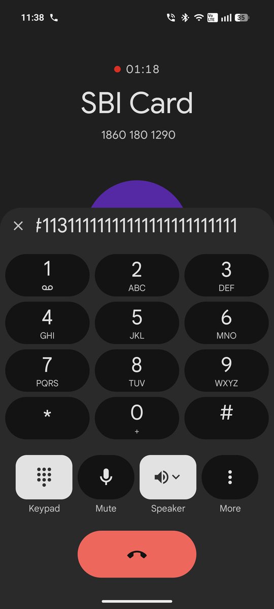 akuchil's tweet photo. @SBICard_Connect Bro how stupid is your ivr? Doesn't freaking accept the input ffs https://t.co/j162O5IOpK