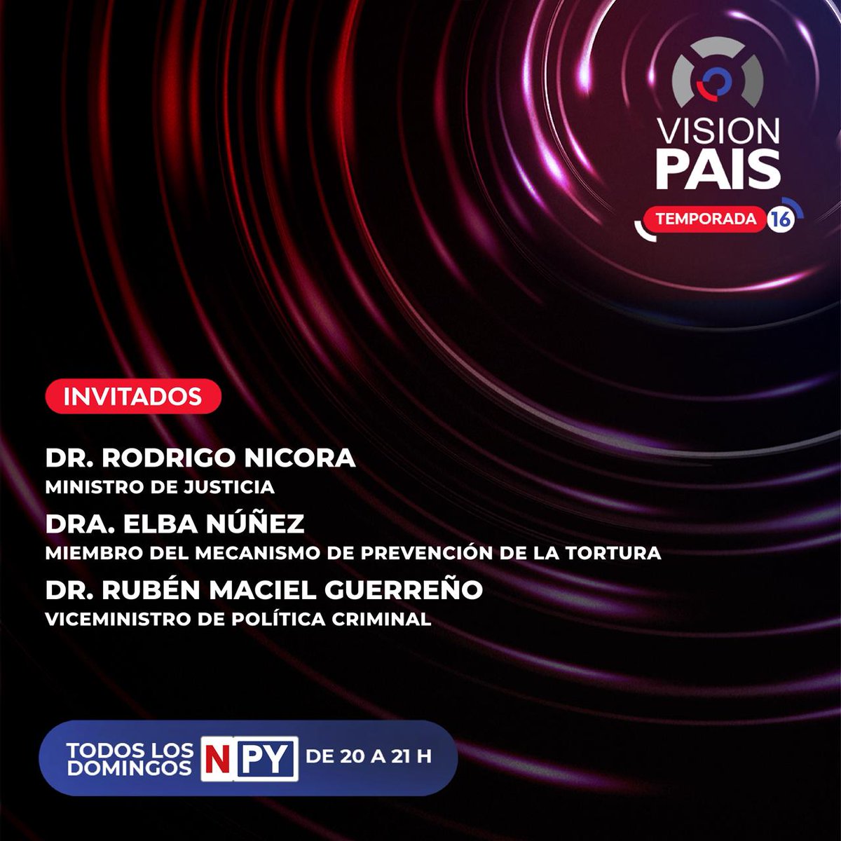 Vision_Pais_py's tweet photo. Esta noche te esperamos a las 20:00 hrs por las pantallas de @npyoficial.
¡La cita esta hecha! https://t.co/MvRIuVisMb