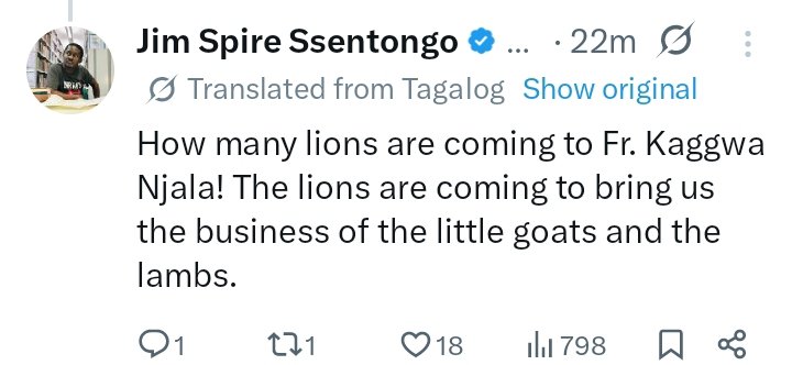 mpnesto's tweet photo. @SpireJim @SimonKaggwaNjal Naye omuvuunuzi wa X atubalemu amagezi. Kati biki bino bya vvunuudde! Ate olulimi Oluganda alinga atalulina. Aluyita simanyi 'Tagalog' Nze olu Tagalog silumanyi🤣🤣 https://t.co/wxGR9W1kv3
