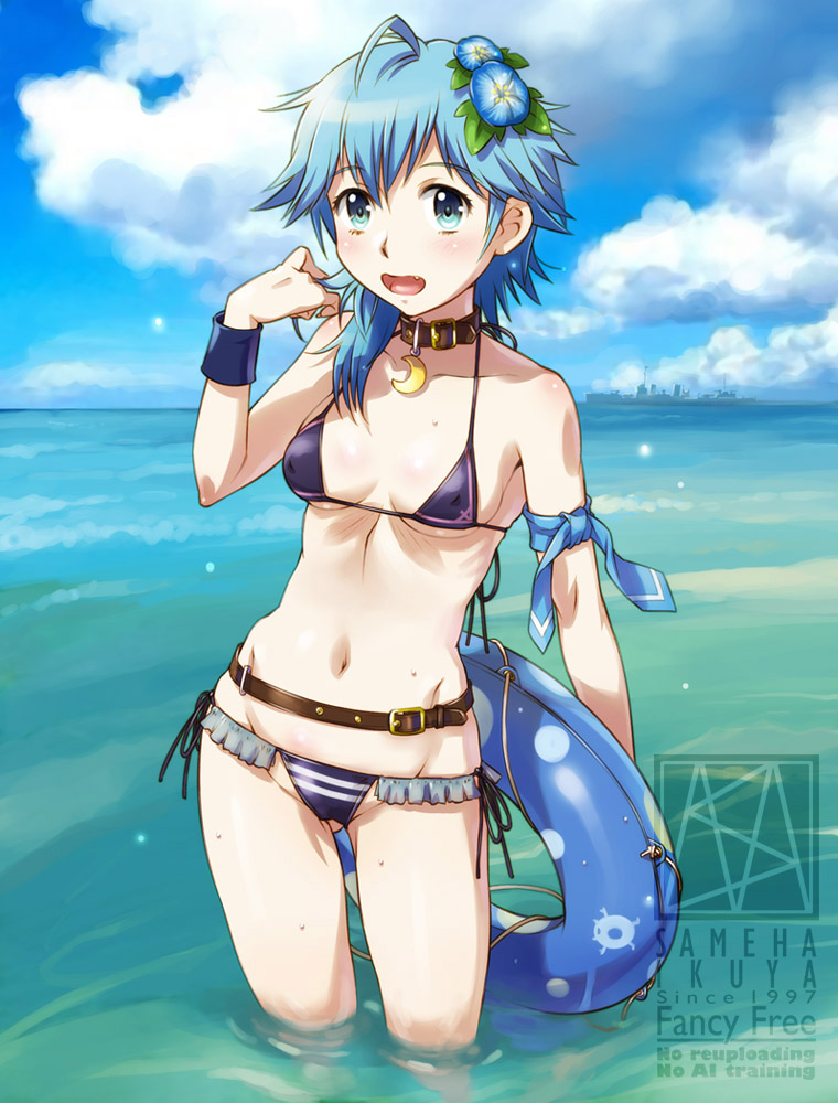 「ねえ司令官、さっきからおじぎの姿勢で動かないけど、どこかにエラい人でもいるの?」
#艦これ #水無月 #進水日 