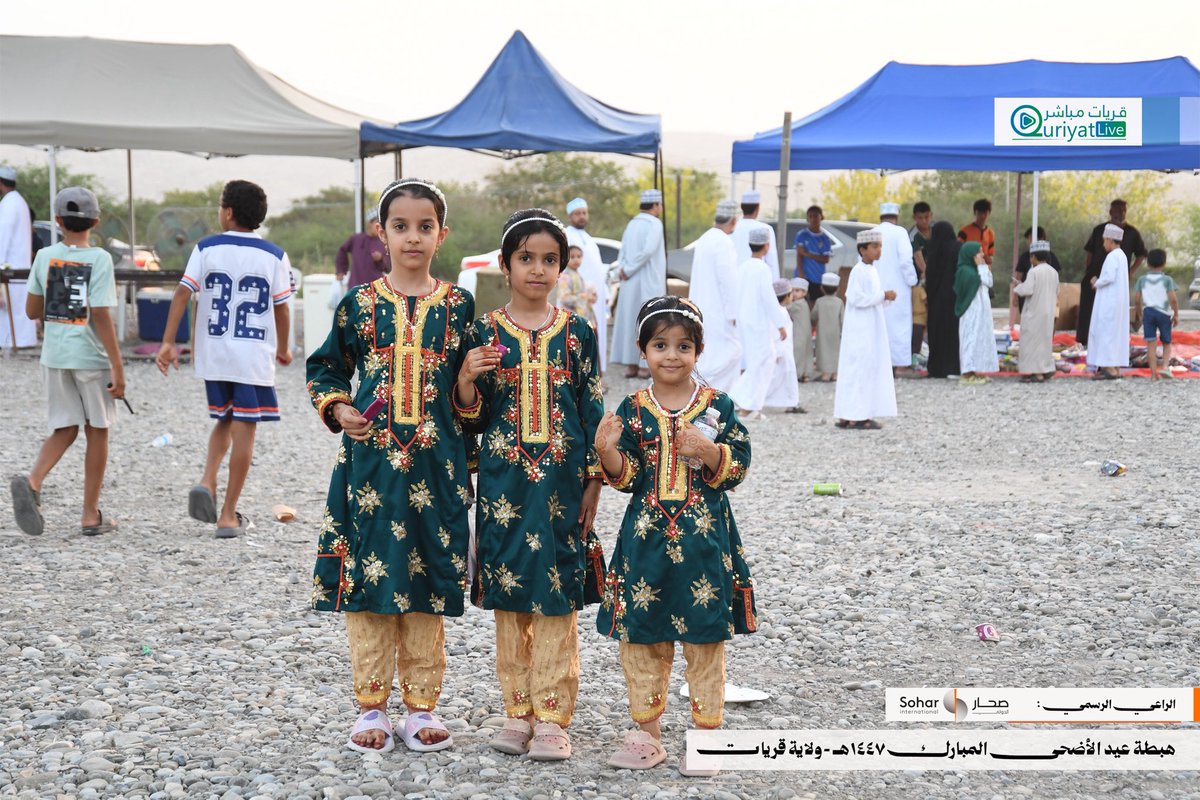 Quriyatlive's tweet photo. #قريات_مباشر | من الفترة المسائية لهبطة سابع من ذي الحجة لعام ١٤٤٧هجري في ولاية قريات والتي تستمر ليوم الغد على فترتين #عيد_الأضحى_المبارك https://t.co/3cy8FYy1Vo