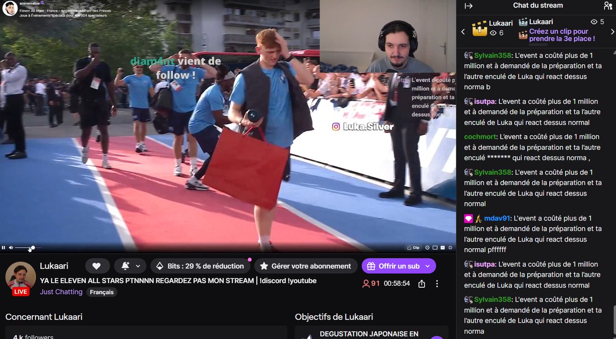 alpha_giver's tweet photo. L'event a coûté plus de 1 million et à demandé de la préparation et ta l’autre enculé de Luka qui react dessus normal 🤬😡 https://t.co/eMmHhgzUpy