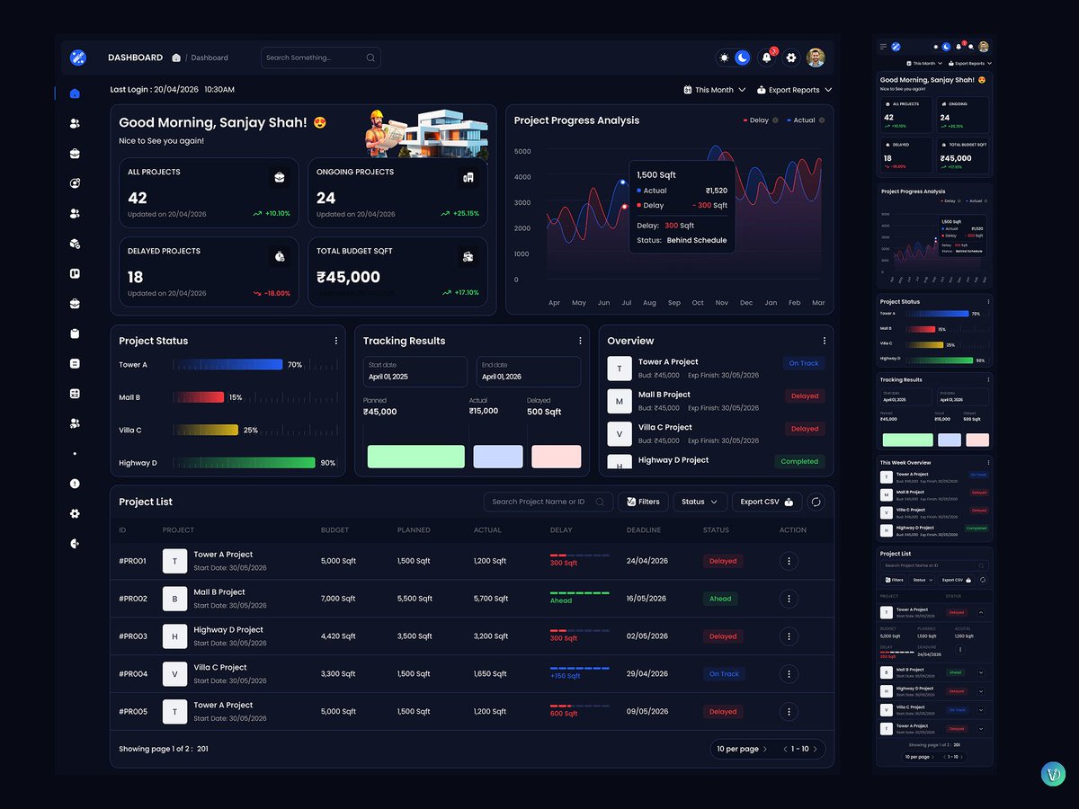 VivekUIUX90's tweet photo. Construction ERP SaaS Web Application UI Design 😍

https://t.co/SRqU6wpmFg
https://t.co/8KzRc8GEGQ
https://t.co/UNHpQHWgvo
https://t.co/5ZDcwV94FS
https://t.co/0mgCxroAgL

🙌 Available to work together,
📧 Email: kvivekdesigner@gmail.com https://t.co/lJHbtkHwAG