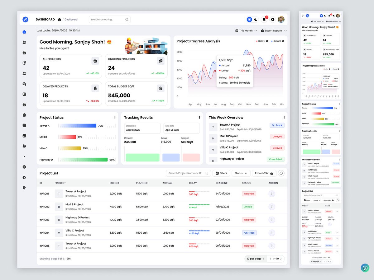 VivekUIUX90's tweet photo. Construction ERP SaaS Web Application UI Design 😍

https://t.co/SRqU6wpmFg
https://t.co/8KzRc8GEGQ
https://t.co/UNHpQHWgvo
https://t.co/5ZDcwV94FS
https://t.co/0mgCxroAgL

🙌 Available to work together,
📧 Email: kvivekdesigner@gmail.com https://t.co/lJHbtkHwAG
