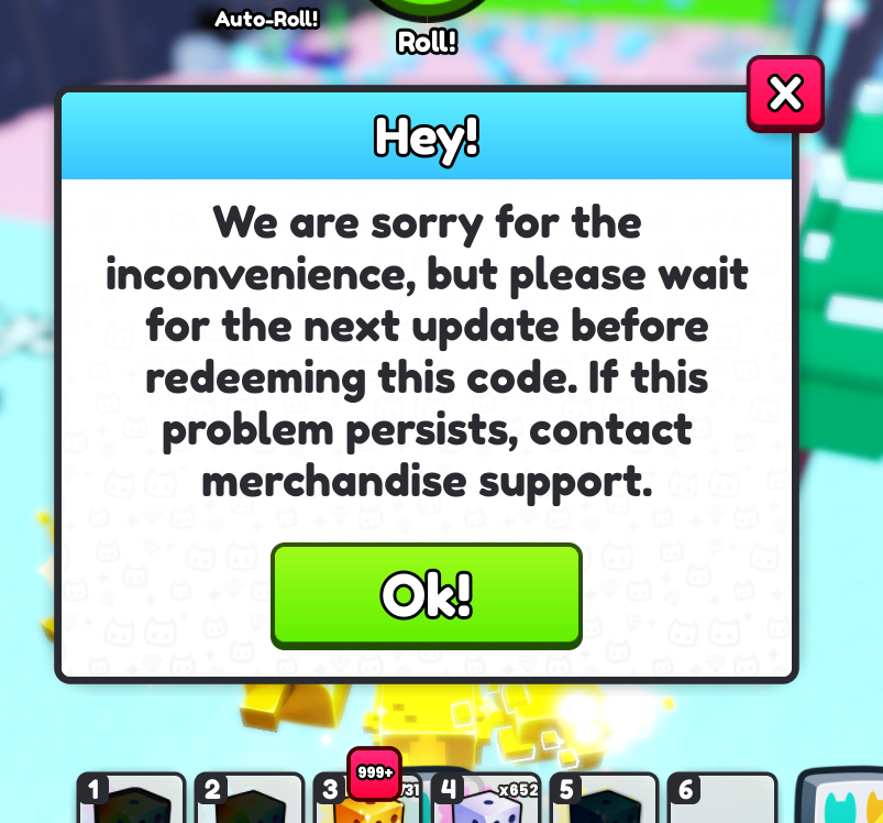 Gamer_CjOffical's tweet photo. @BuildIntoGames @PetSimMerch  Cant redeem my huge pet code, pls help https://t.co/OZPmtyQEK2
