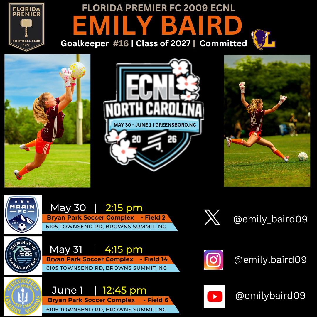 Emily Baird 2027 ECNL GK | Florida Premier FC tweet media