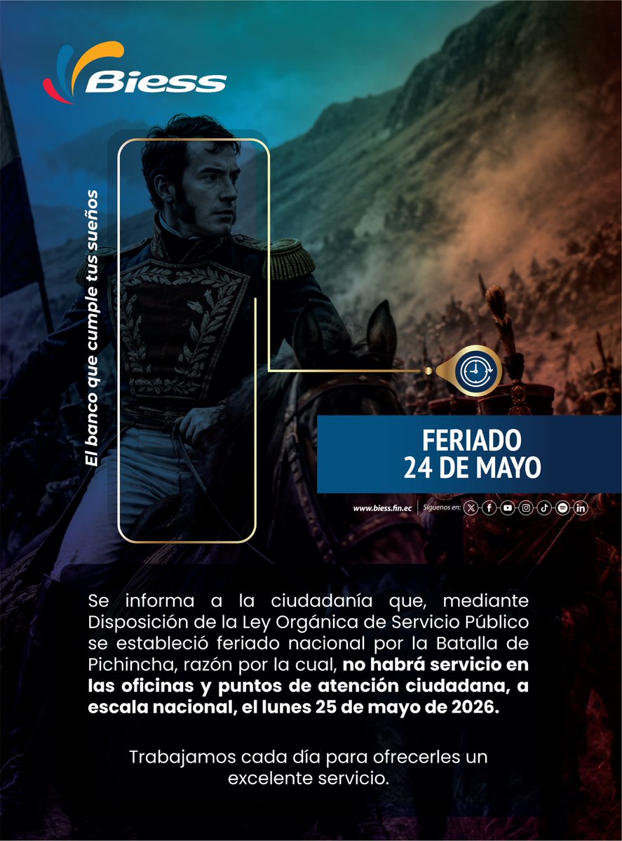 BiessEcuador's tweet photo. #BiessInforma 🇪🇨 https://t.co/xeHMLcN6ua