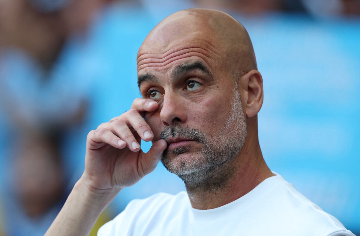 JacobsBen's tweet photo. Pep Guardiola says farewell to Manchester City.🩵

20 trophies in 10 years, including six Premier League titles and one #UCL.🏆

🗣️ “I'm so nervous right now. Why do you love me so much?

“I never imagined the amount of love. It has been an incredible, tremendous honour to be your manager for 10 years. 

“I feel incredible emotions. My dad is here today in the stands, 95-years old - wow! Maybe he doesn't realise, but I'm pretty sure in many years this stand that looks really beautiful, the name of my family will be there. That is the hugest honour. 

“The players don't know it, but I will be up there [in the Pep Guardiola Stand] controlling them! 

“The players have a huge responsibility to continue these standards, so hopefully they fight and fight and fight. 

“This is my home.”