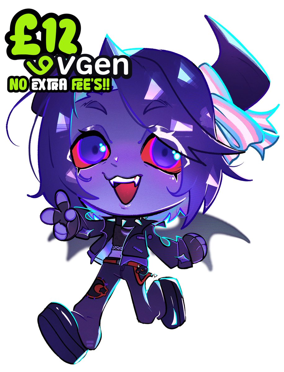 Hashkron's tweet photo. over my my VGEN! Chibis with NO extra fees !! Vtubers BEWARE! ;3 https://t.co/I4DD7cnyk9
