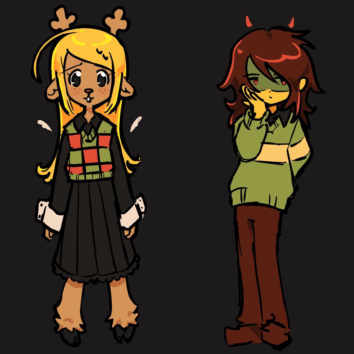 Swirlyfish09's tweet photo. Noelle and Kris > ₃ <
#noelle #kris #deltarune #fanart https://t.co/XjXevaUCdx