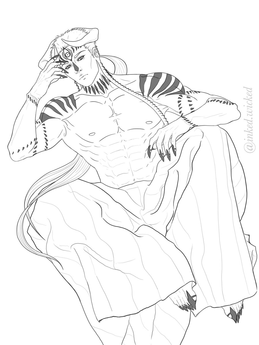 InkedWicked's tweet photo. This guy made me suffer, Dabura what the hell kind of body do you have, okay you're an alien!
Maybe i'll finish it
Yes, palazzo pants (y not) 
#dabura #jjkmodulo #jujutsukaisen https://t.co/caYV4MyK7I