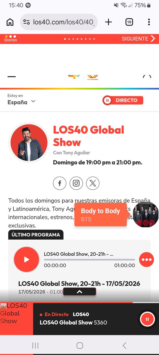purplelife07's tweet photo. Que lindo suena Body to Body por favor 🥹 hoy me uní a los @40GlobalShow un poquito más tarde y no pude escuchar Swim, de igual manera muchas gracias @TonyAguilarOfi por pasarnos estos temones de @bts_bighit !! Saludos desde Argentina! 🥰

#40GlobalShow542 https://t.co/1qalTQshFo