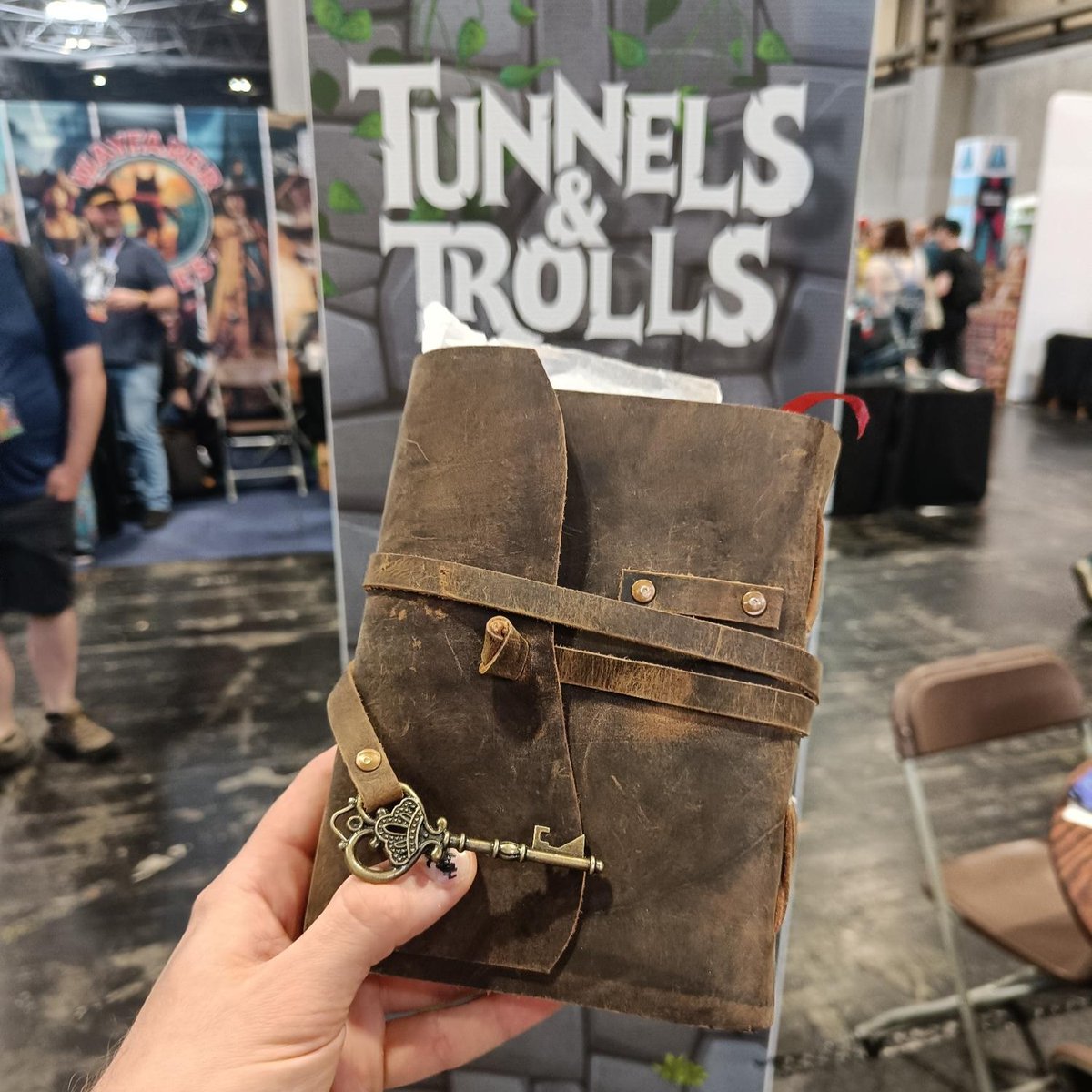 Reb_Unplugged's tweet photo. Next weekend at UK Games Expo, our Tunnels & Trolls codex returns. Every player who's demoed the game at our tables has left a note for those that follow their path into the tunnels.

What message will you leave?

Join us at the booth 3a-502 to play A New Age with our experienced GMs!