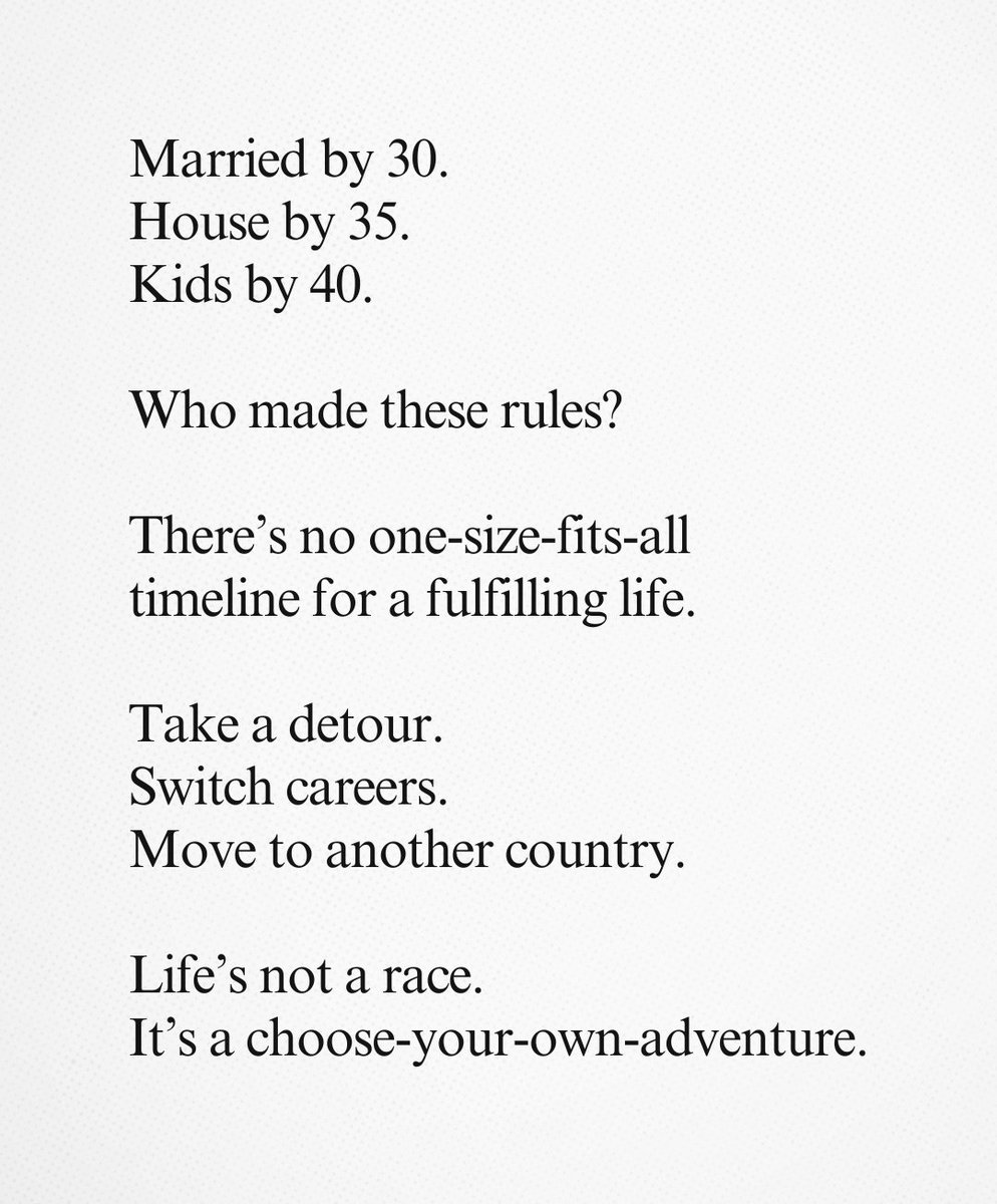 DIGIMINAL's tweet photo. Ditch the 30-35-40 script. Write your own rules. https://t.co/exEjcz9ssz