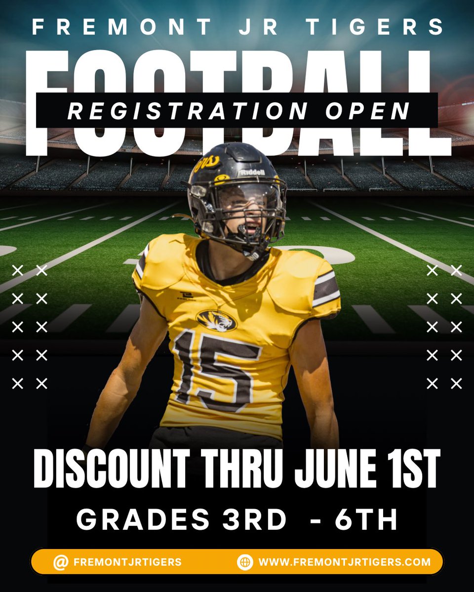 FremontJrTigers's tweet photo. ⚠️REGISTER NOW BEFORE ITS TO LATE⚠️ https://t.co/SvAtDazO1b