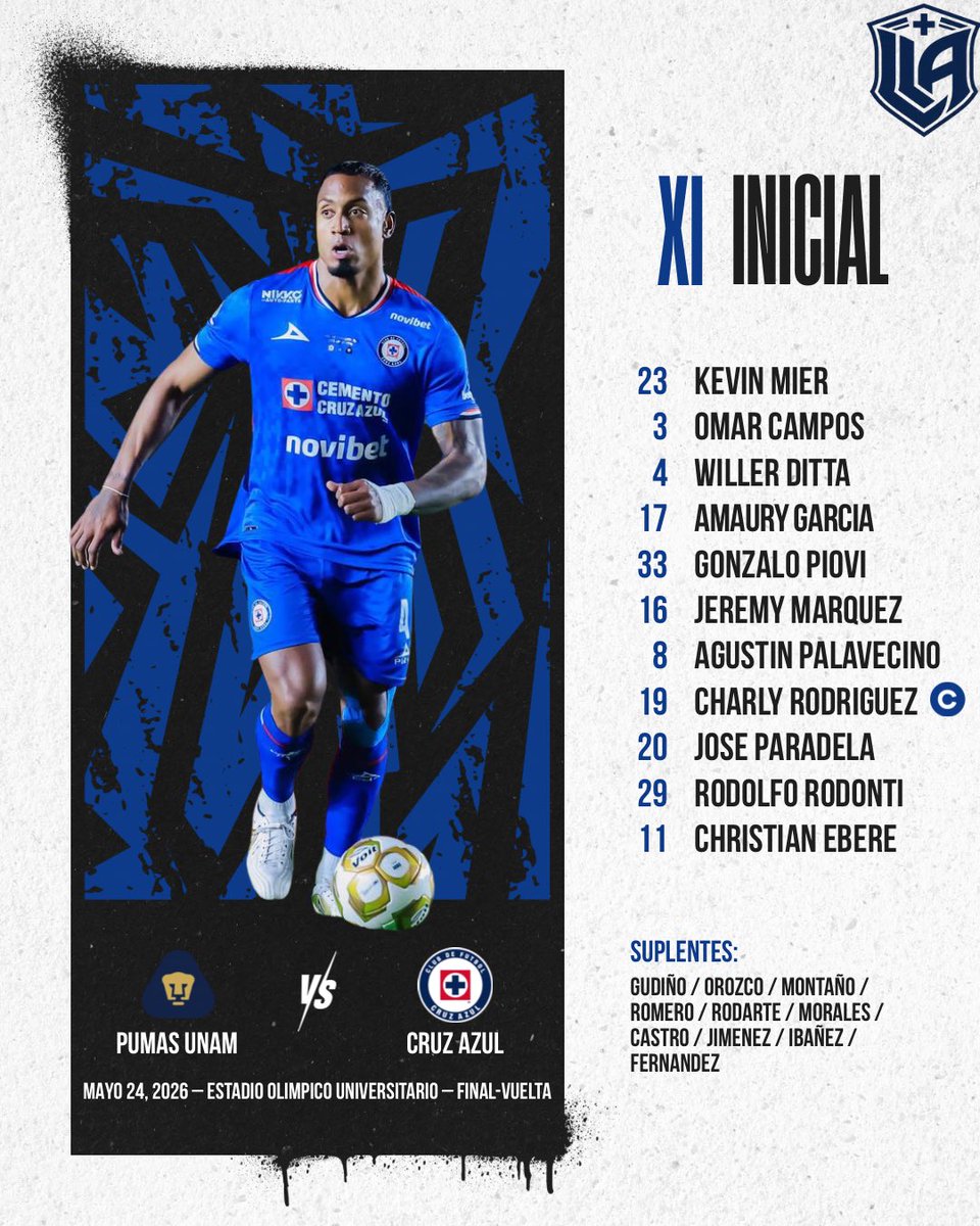Legado_Azul's tweet photo. XI INICIAL 🚂🔥

¡HUIQUI NO LE MUEVE PERO IBÁÑEZ ES OPCIÓN EN LA BANCA! 😮

¡TODOS JUNTOS, YO CONF10! 💙💙💙 https://t.co/ffSgS28Yjj
