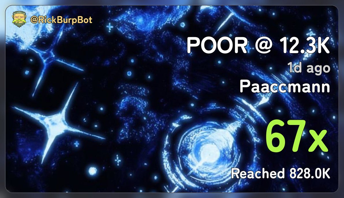 ARESfnf's tweet photo. 67x for the weekend 💎

$POOR https://t.co/bHS1J2TcI2