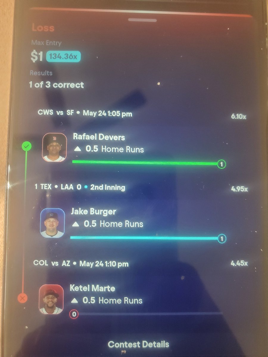 __19NineFour's tweet photo. Almost hit the lotto ! Cashed the round robin tho #mlb #homeruns #learngematria https://t.co/CB1IbMNiJH