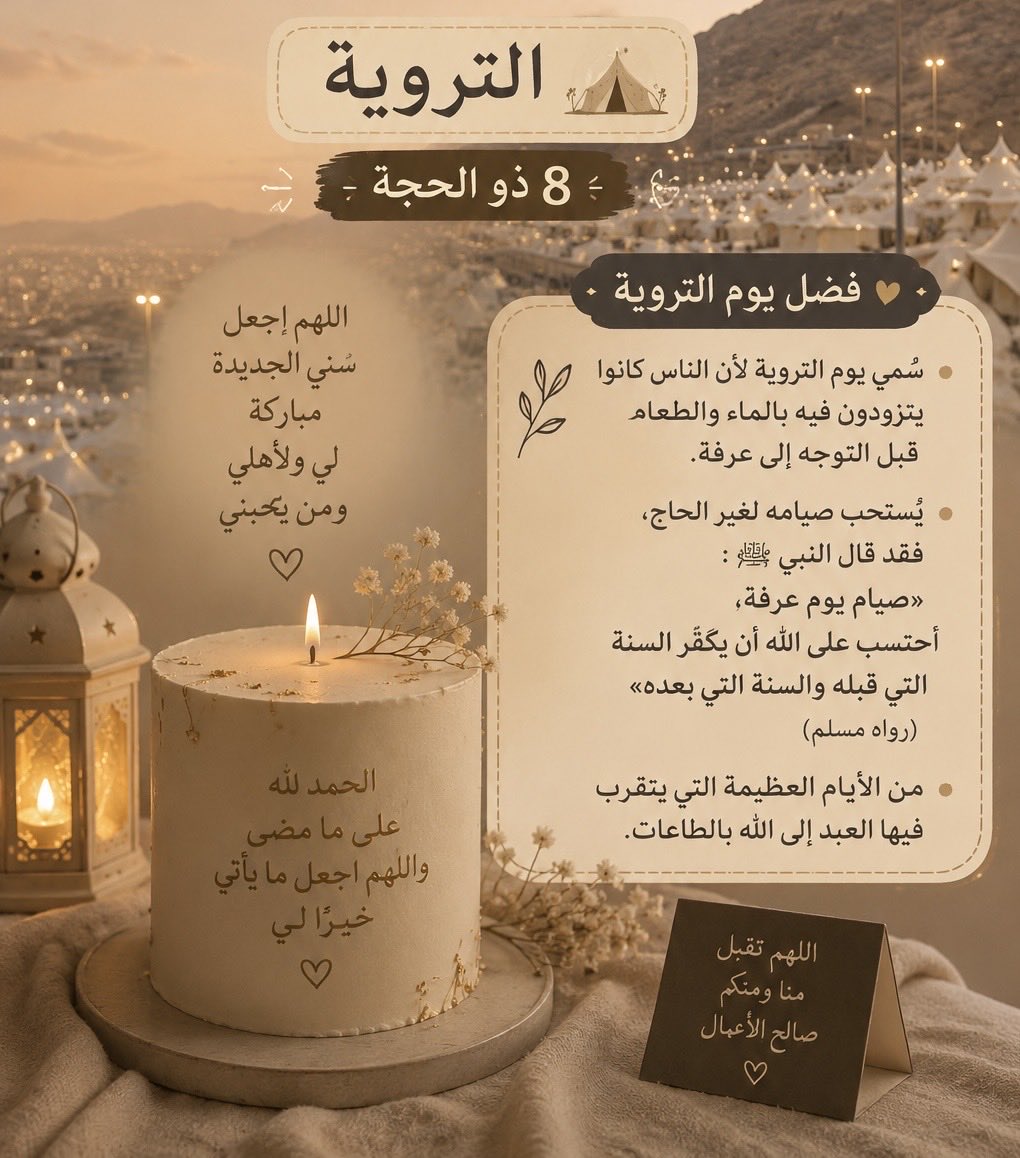 DaqeeqA's tweet photo. #يوم_التروية 🎊🏮🎂
#حج_1447هـ https://t.co/UhnIiVgLc9