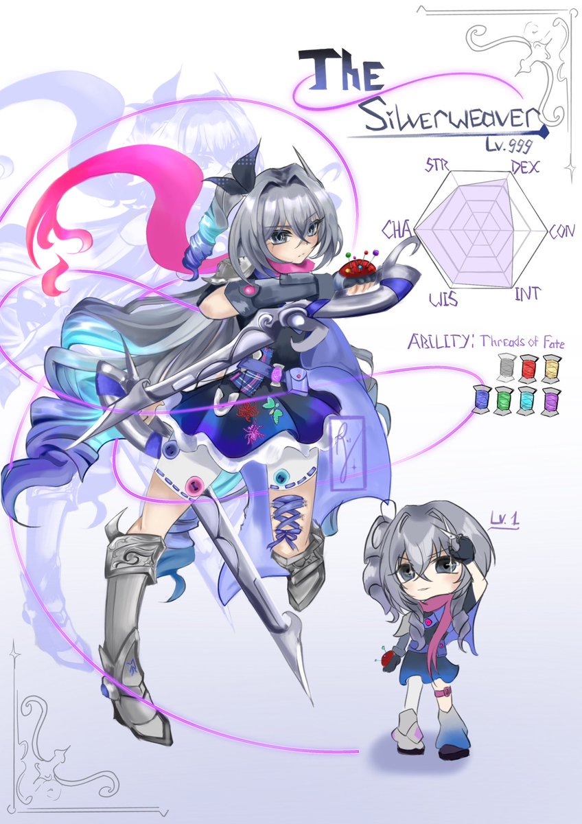 kuriwami's tweet photo. silverw(olf)eaver on an adventure to collect all of the threads of fate ☆

contribution
#SilverLeveling #HonkaiStarRail #SilverWolf https://t.co/W3eGk5NEkJ