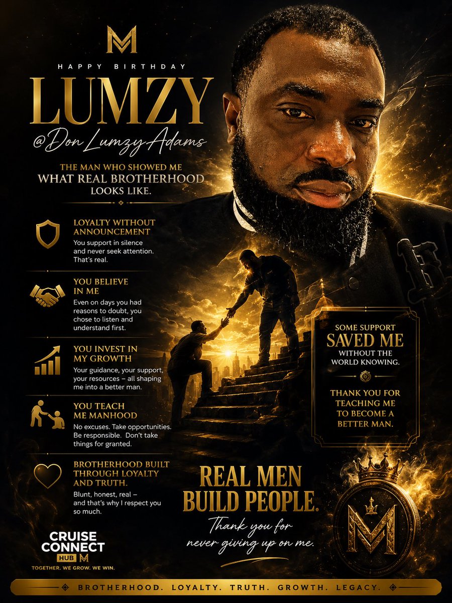 BCHub_'s tweet photo. Happy Birthday to a real one.
@DonLumzyAdams

Thank you for the silent support, tough love, guidance and brotherhood. You taught me discipline, responsibility and how to move like a man.

Some people help loudly.
You helped from the shadows🖤

Forever grateful brother.
#FXIII〽️ https://t.co/DEiWxGtqnp