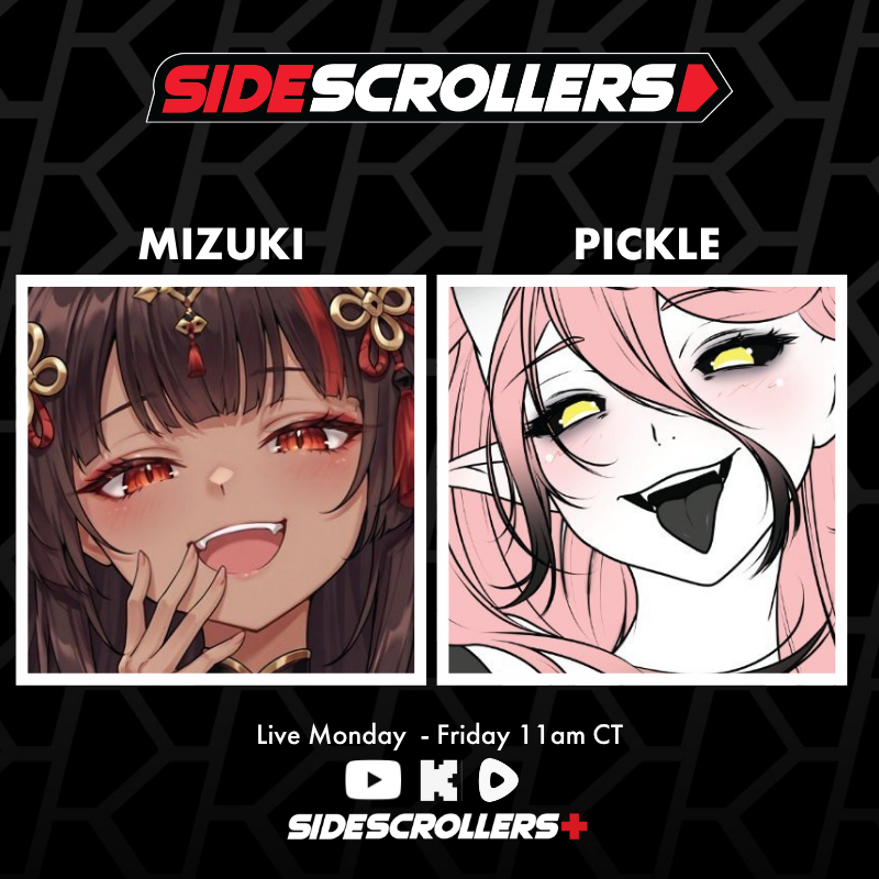 SideScrollerPod's tweet photo. Joining us TOMORROW!

♦️ @KitsuneMizuki
♦️ @PickleVT https://t.co/Mk0HIFb8Hz