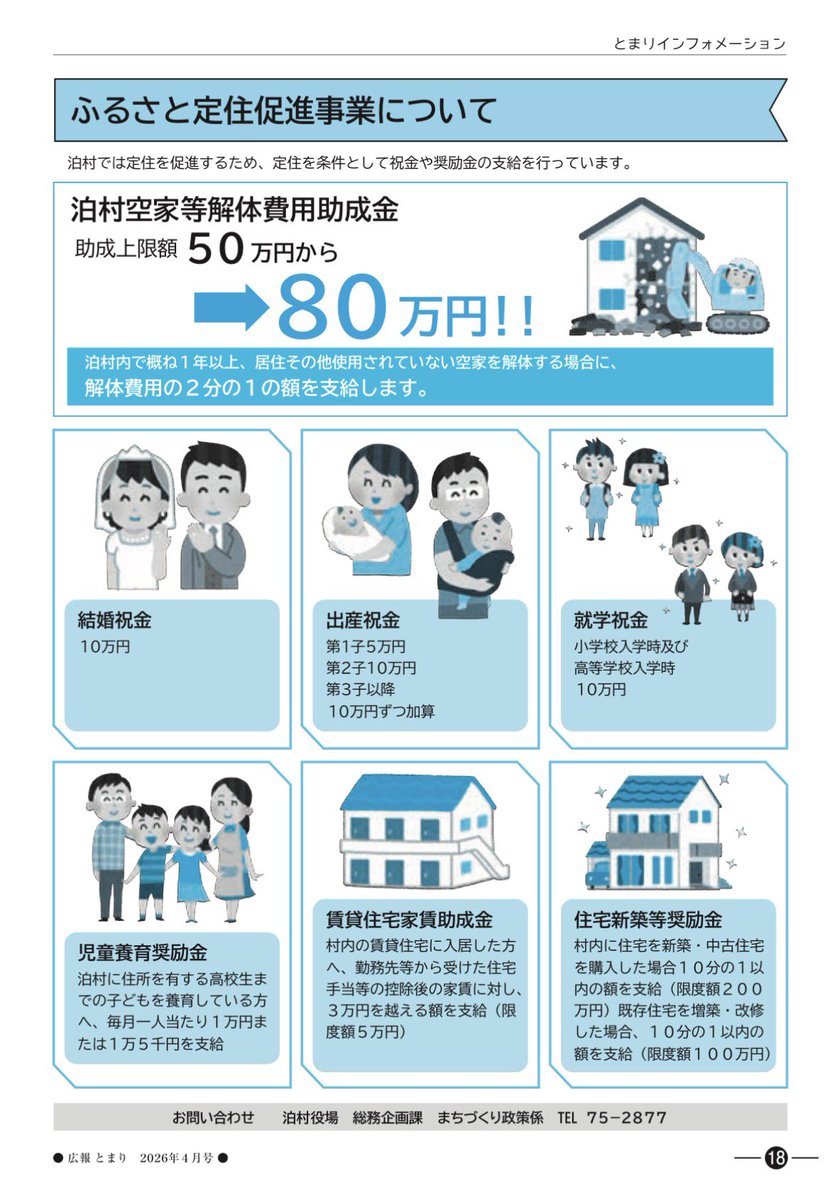 nov464939's tweet photo. 少額FIREしてしまって不安な人は泊村とか原発立地に住むと良い。待遇良くて飛ぶよ？
上手くやれば格安公営住宅に住めるし、賃貸住宅助成もある(年収800万まで https://t.co/q6oVWvgpLU