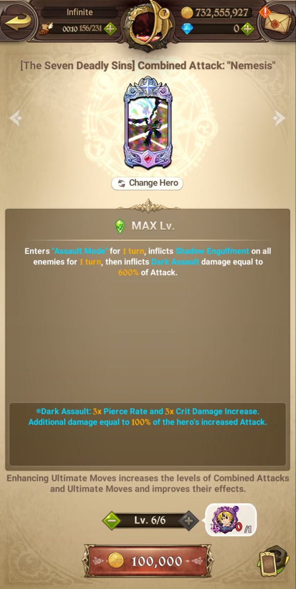 Infinite_Paths's tweet photo. Meli is 5/6, and I have until the end of June to finish him. Haven't whaled since the Solo Leveling Collab, but he's allowed me to beat these new meta PvP teams. Very fun; at current. The meta constantly changes, however. That's gacha. #7DS #GrandCross https://t.co/xyP4wH1Y6I