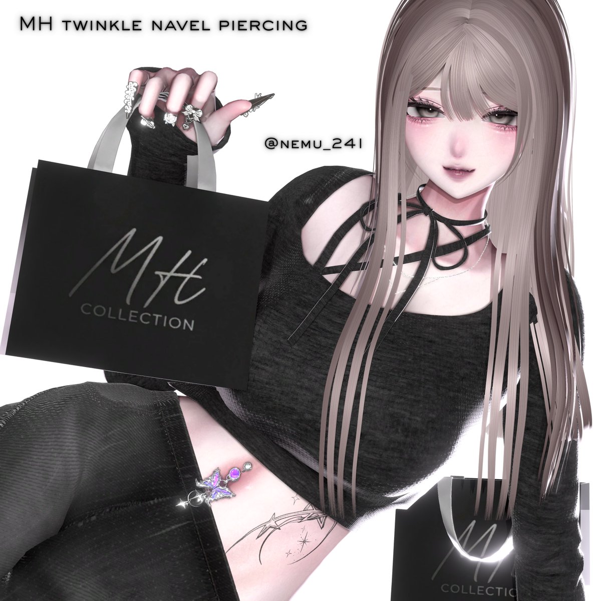 mochihamu888's tweet photo. ✞✟プレゼントキャンペーン✞✟
新作【MH twinkle】 Navel pierching

𓆩内容𓆪 
MH twinkleを抽選で3名様にギフト🎁✨

🔗商品ページ https://t.co/Nc6IczGp5z

📎参加方法 
1⃣@mochihamu888をフォロー 
2⃣この投稿をリポスト

🗓締切り：5月28日  
#MHcollection #VRChat https://t.co/QSt0K4nyOx