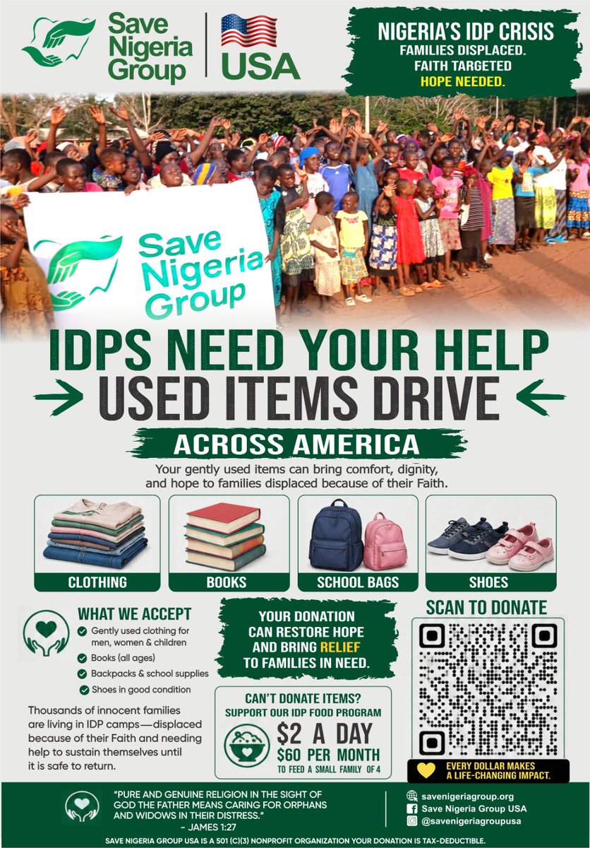 StephenOSEMWEGI's tweet photo. Save Nigeria Group USA @SNG_USA is calling for action, don’t stand on the sidelines, please take action;
Donate here 👇🏾
https://t.co/tryUTl0tWP https://t.co/dRvtUOv2e4