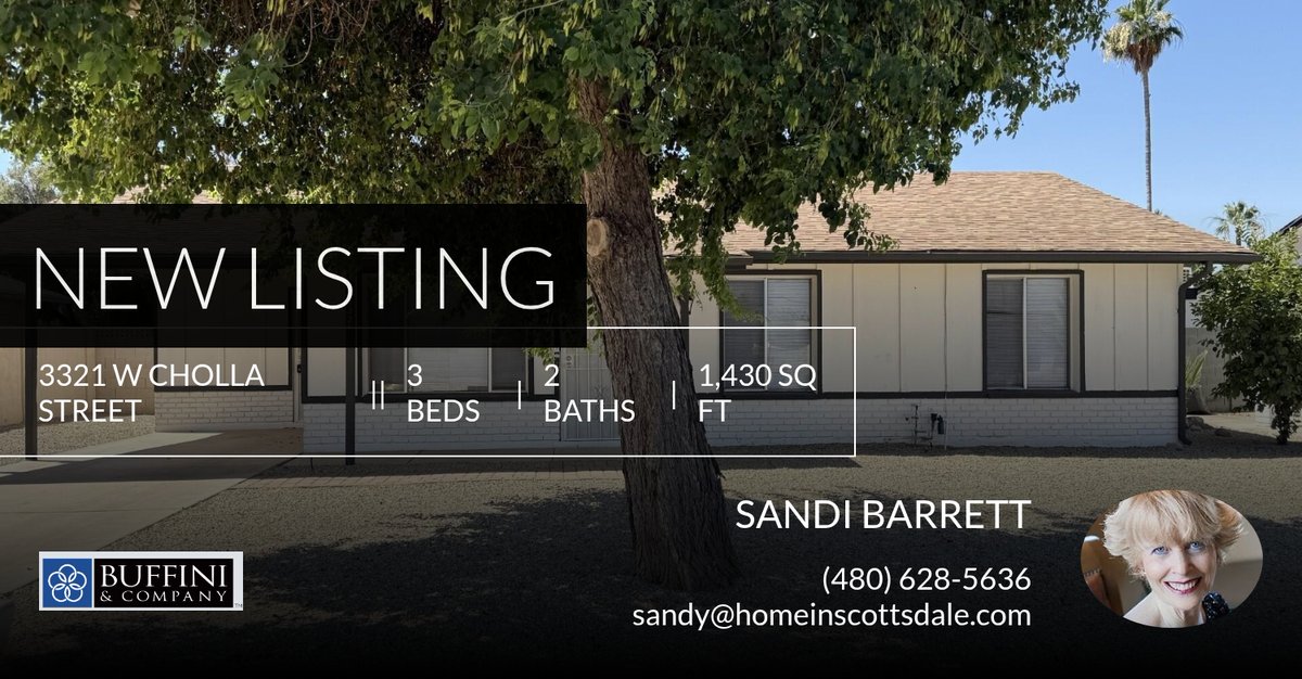 sandiredhead's tweet photo. 📍 New Listing 📍 Take a look at this fantastic new property that just hit the market located at 3321 W Cholla Street in Phoenix. Reach out here or at (480) 628-5636 for more information https://t.co/65DRqTlMMs https://t.co/i4z6xvtkFi