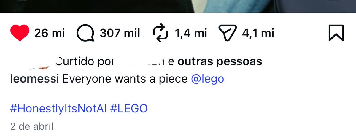 jessicasuai's tweet photo. Enquanto isso no perfil do Messi kkkkk https://t.co/g4V2tYumuT
