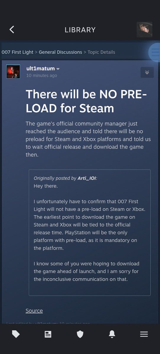 SuperbKick's tweet photo. @007GameIOI you promised 24hrs early but with no pre-load this will significantly reduce! Don’t offer something that you then take away. https://t.co/sUbuVbRuYl