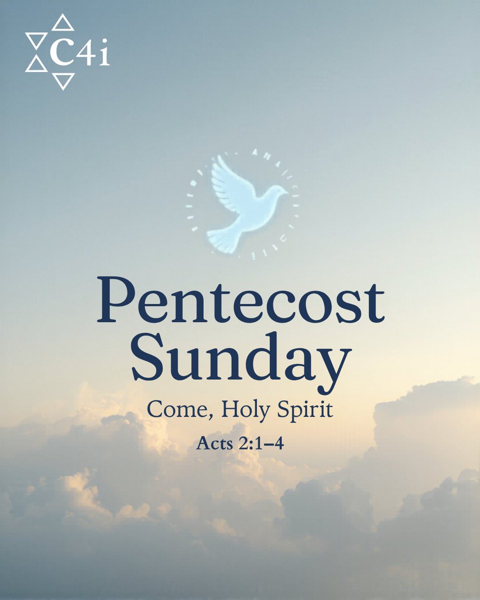 C4iCanad's tweet photo. Today we celebrate Pentecost Sunday — the day the Holy Spirit was poured out with power.

May the Spirit of God fill our hearts with peace, renew our faith, and guide us to walk in unity, truth, and love.

Come, Holy Spirit.

#PentecostSunday #ComeHolySpirit #HolySpirit #Acts2 #ChristianFaith #SundayBlessings #FaithInAction #PrayForIsrael