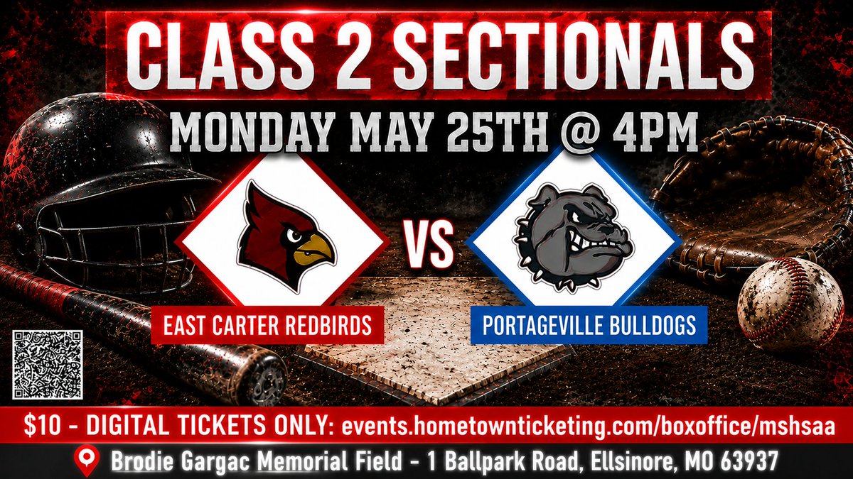 BradyMSmith2026's tweet photo. Tomorrow, Monday, May 25 @ 4PM in front of the HOME Crowd!!  $10 digital tickets ONLY!  https://t.co/21JejBNIVb        Parking: Ballpark Road is ONE WAY. Please enter by the playground. Paved parking by the field will be reserved for handicapped parking. Once the parking at the field is full, you will have to park at the school or funeral home and walk over.  @coachbriangreen @aclaggs10 @Mill8845 @BrentKemnitz  @CoachLees_2 @YBM_cast @PBR_Moulder @LukeRandleTV @SEMOESPN @SEMOESPNPrep @PrepBaseballMO