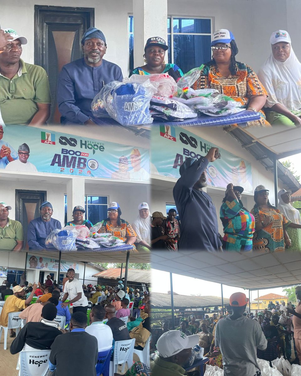 IDERA_TIDE's tweet photo. HON. AHMED SALIU-ALUBANKUDI RALLIES SUPPORT FOR AMBO, DISTRIBUTES RELIEF ITEMS AT IBOKUN WARD 1 APC MEETING

Ward 1, Ibokun, Osun State https://t.co/G71CcvUwek